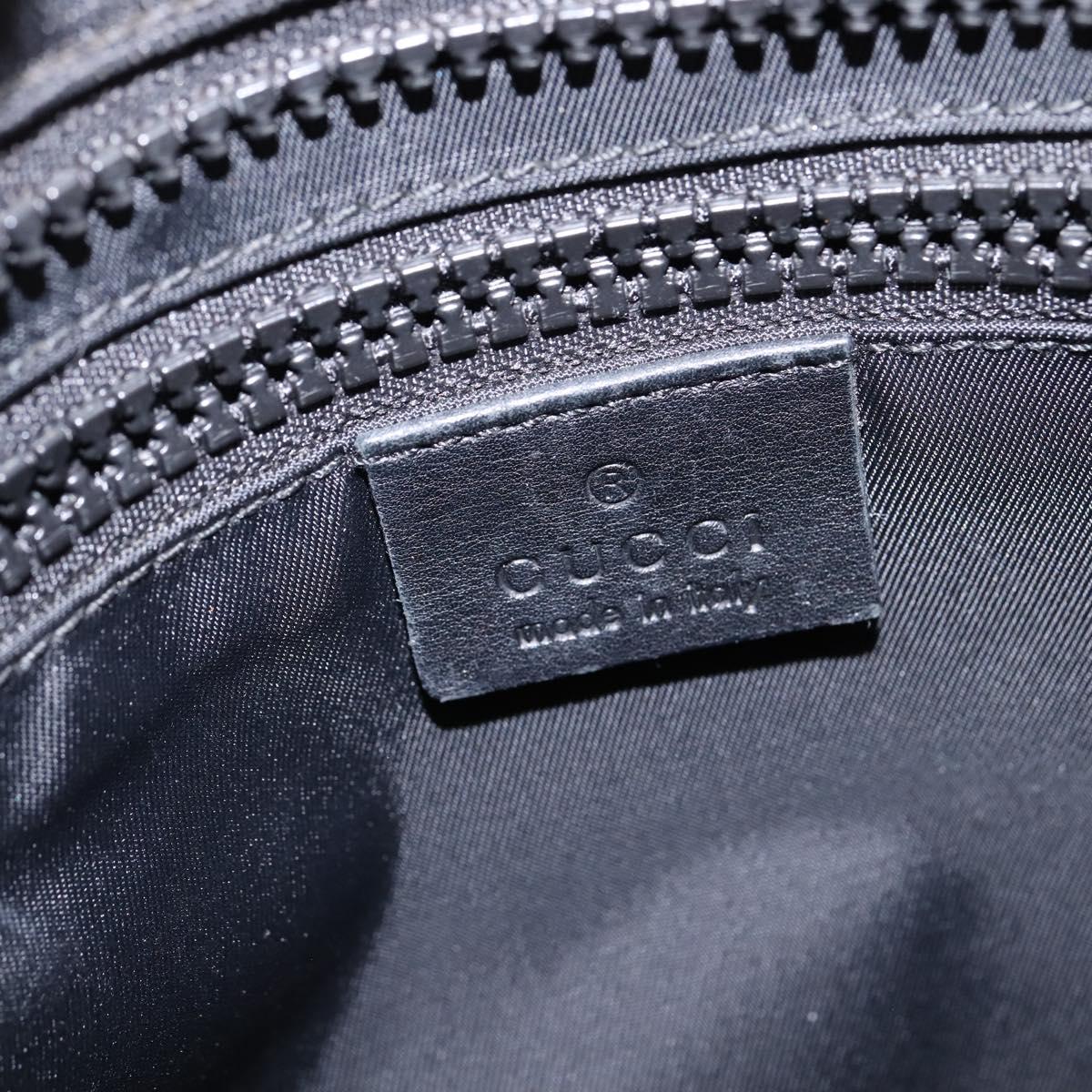 GUCCI Web Sherry Line Shoulder Bag Nylon Black 181068 Auth 147947