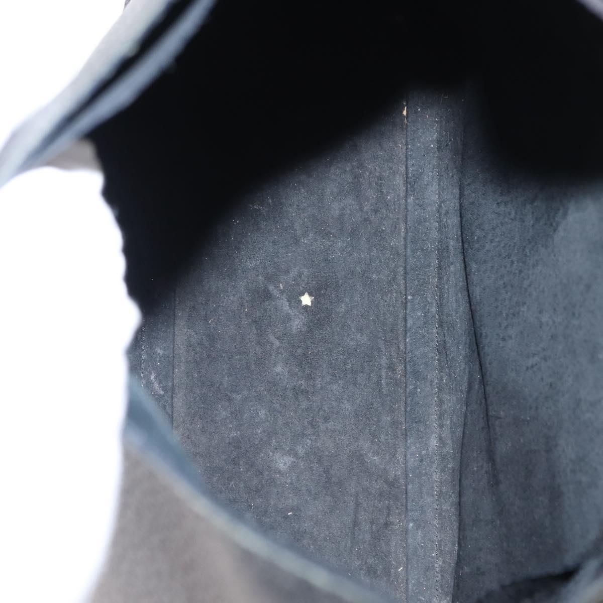 GUCCI Bamboo Shoulder Bag Leather Black Gold 001 2113 1880 Auth 147949