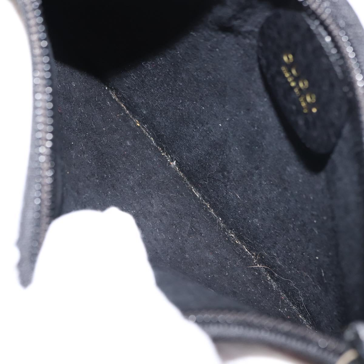 GUCCI Bamboo Shoulder Bag Leather Black Gold 001 2113 1880 Auth 147949