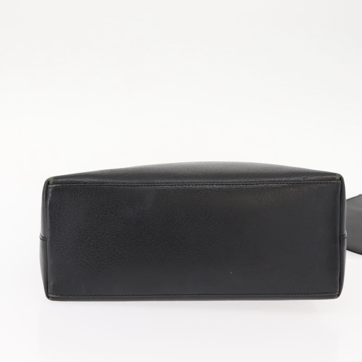 GUCCI Bamboo Shoulder Bag Leather Black Gold 001 2113 1880 Auth 147949