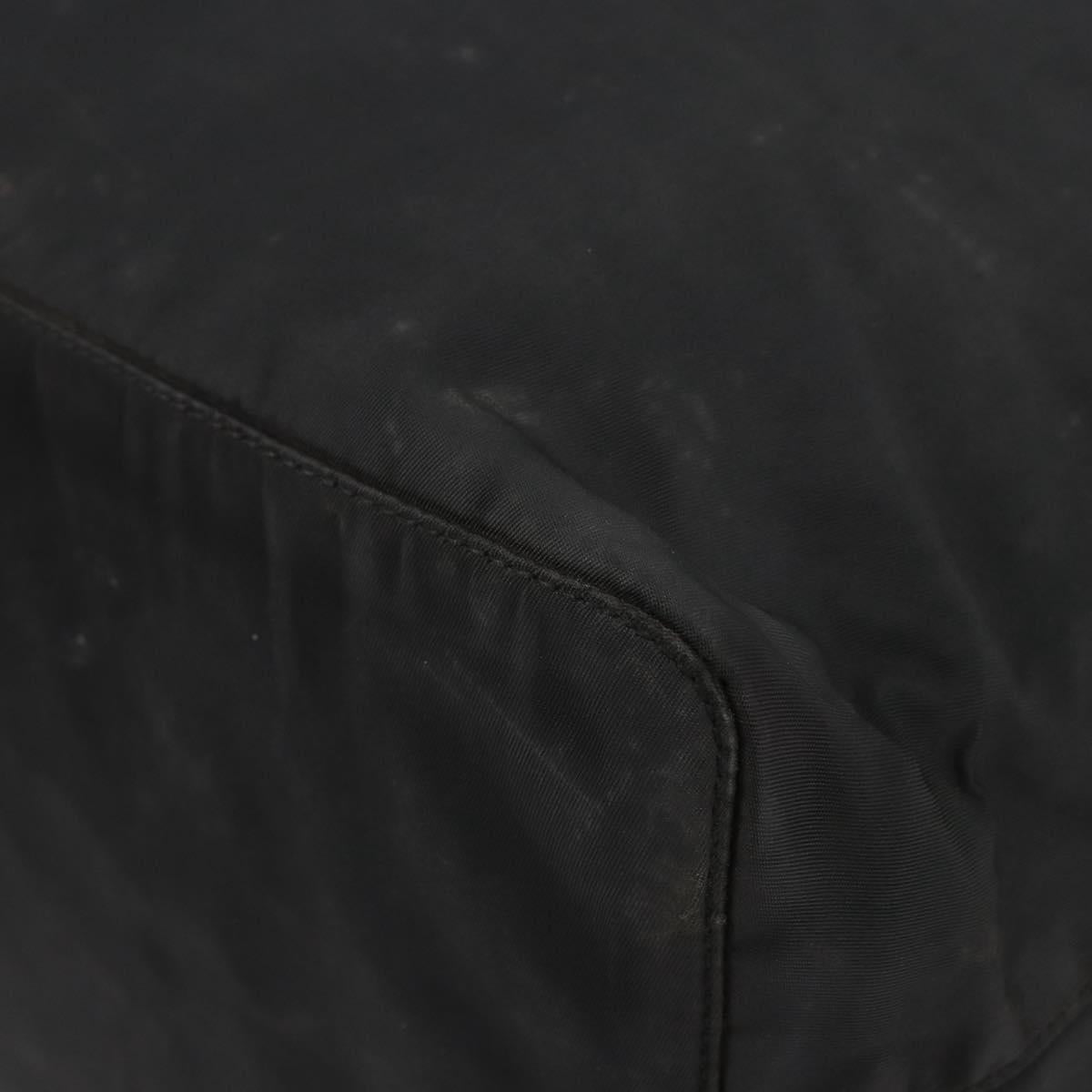 PRADA Tote Bag Nylon Black Auth 147955