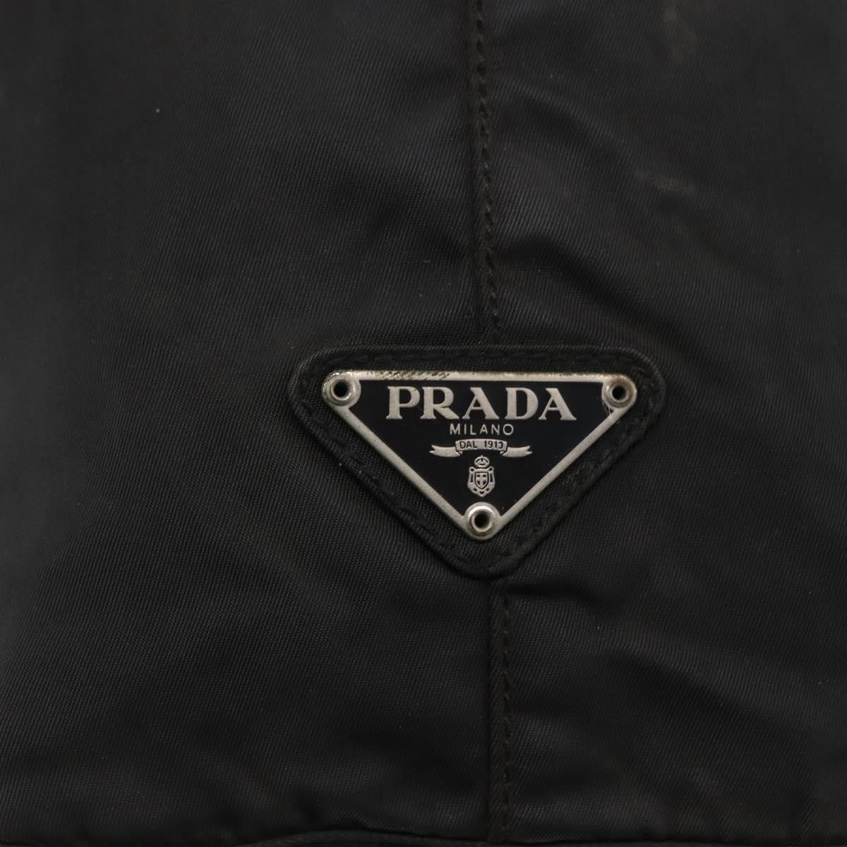 PRADA Tote Bag Nylon Black Auth 147955