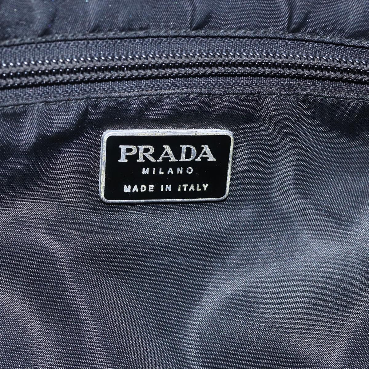 PRADA Tote Bag Nylon Black Auth 147955