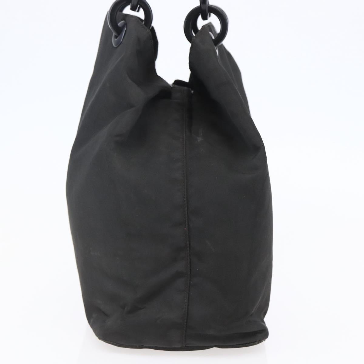 PRADA Tote Bag Nylon Black Auth 147955