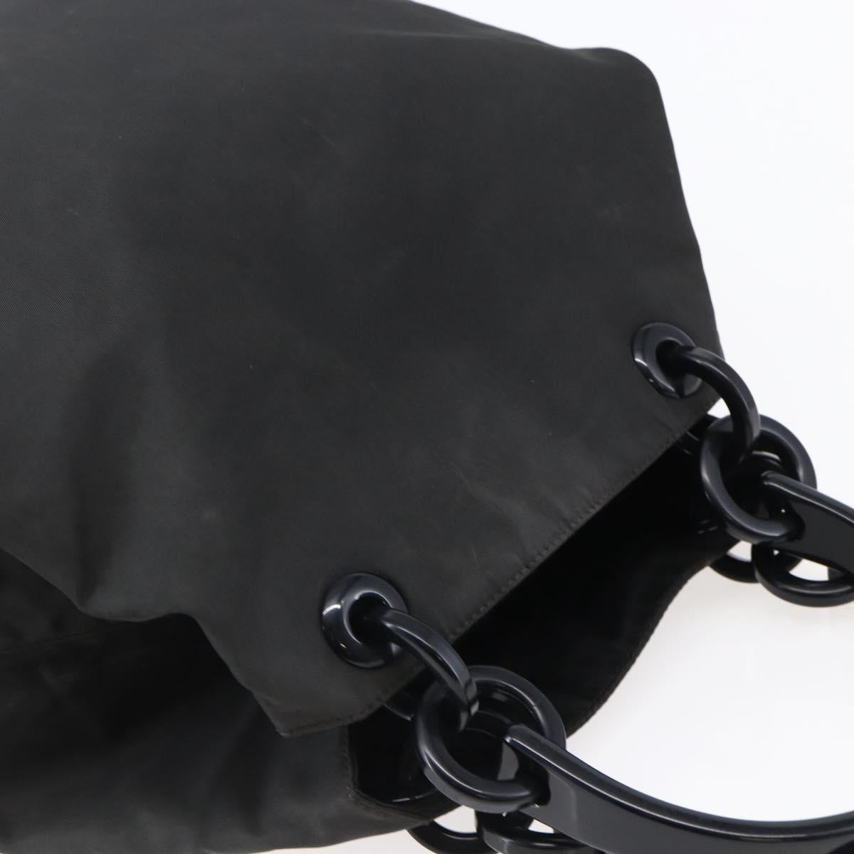 PRADA Tote Bag Nylon Black Auth 147955