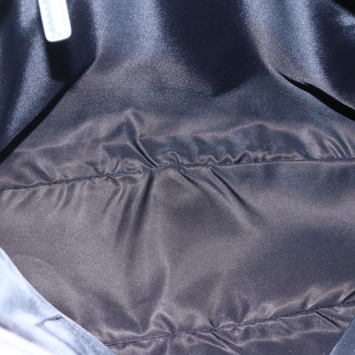 Christian Dior Canage Hand Bag Nylon Gray Silver Auth 147959