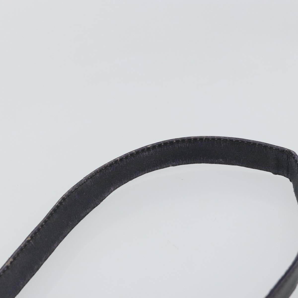 Christian Dior Trotter Canvas Shoulder Bag Navy Gold Auth 147961