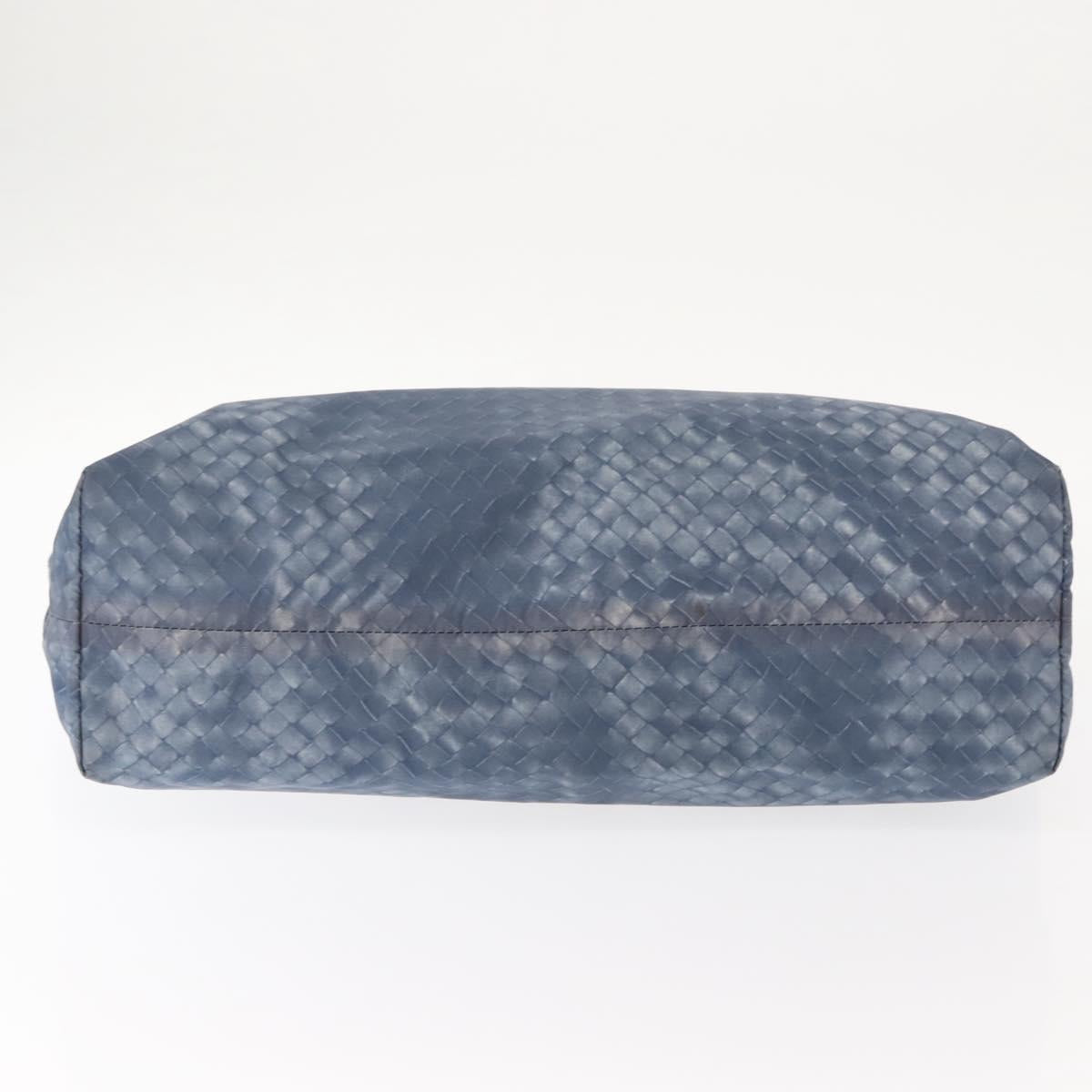 BOTTEGA VENETA INTRECCIATO Transcription Pattern Bag Nylon Blue Auth 147964