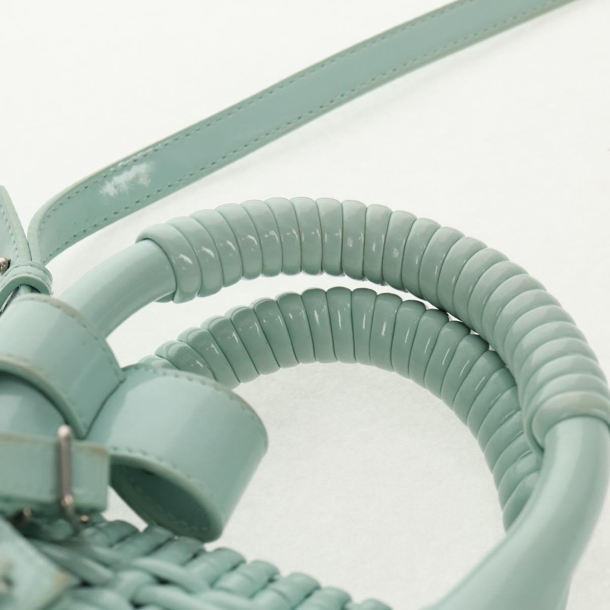 BALENCIAGA Bistro XS Hand Bag Rubber 2way LIme Green Silver 671342 Auth 147970V