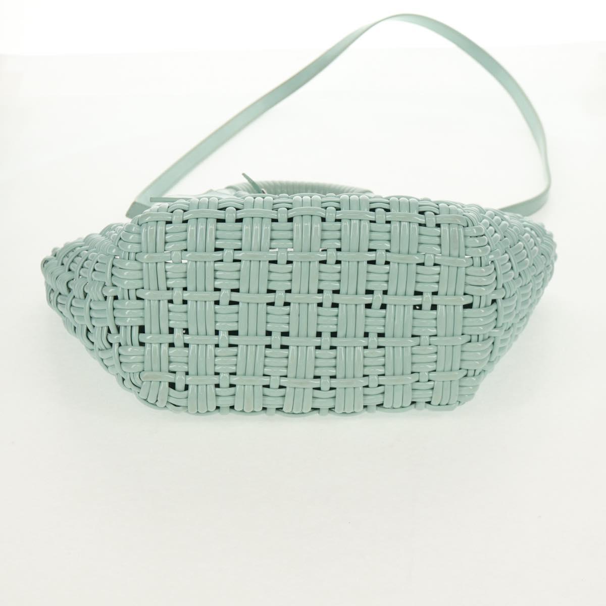 BALENCIAGA Bistro XS Hand Bag Rubber 2way LIme Green Silver 671342 Auth 147970V