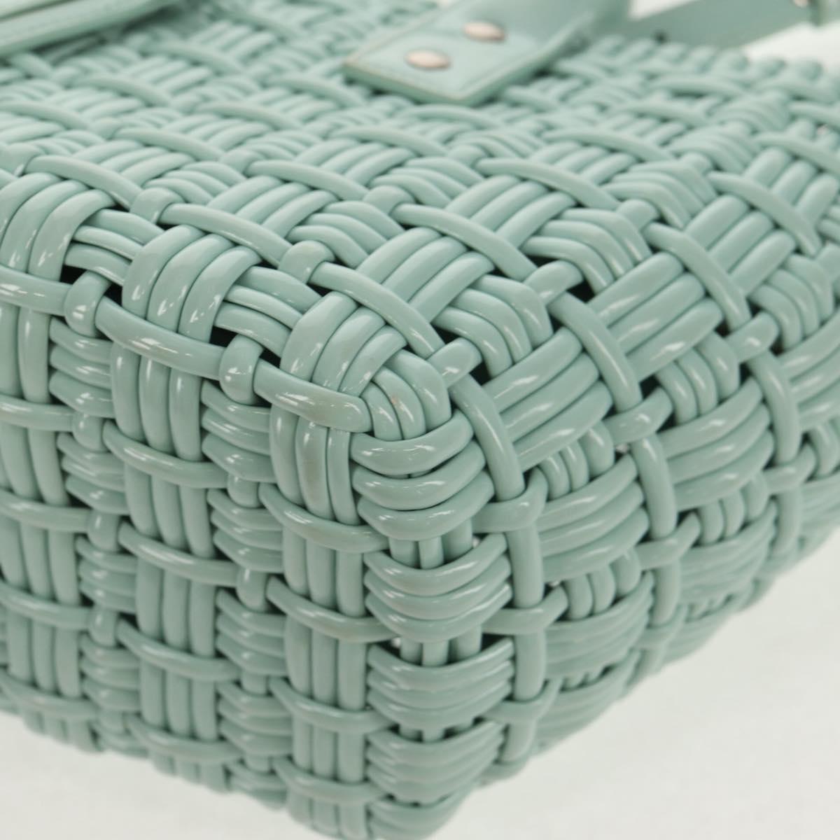 BALENCIAGA Bistro XS Hand Bag Rubber 2way LIme Green Silver 671342 Auth 147970V