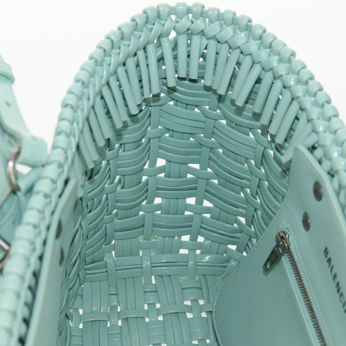 BALENCIAGA Bistro XS Hand Bag Rubber 2way LIme Green Silver 671342 Auth 147970V