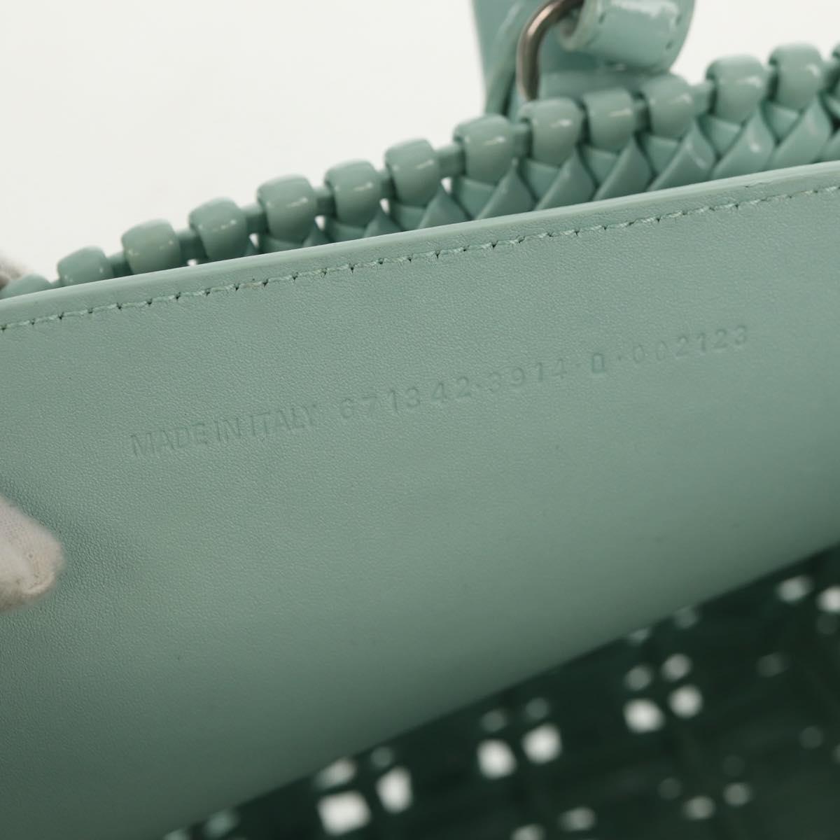 BALENCIAGA Bistro XS Hand Bag Rubber 2way LIme Green Silver 671342 Auth 147970V