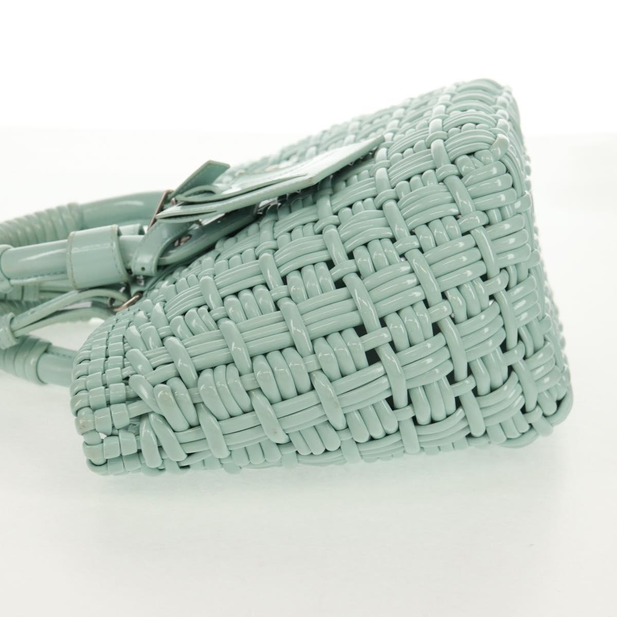 BALENCIAGA Bistro XS Hand Bag Rubber 2way LIme Green Silver 671342 Auth 147970V