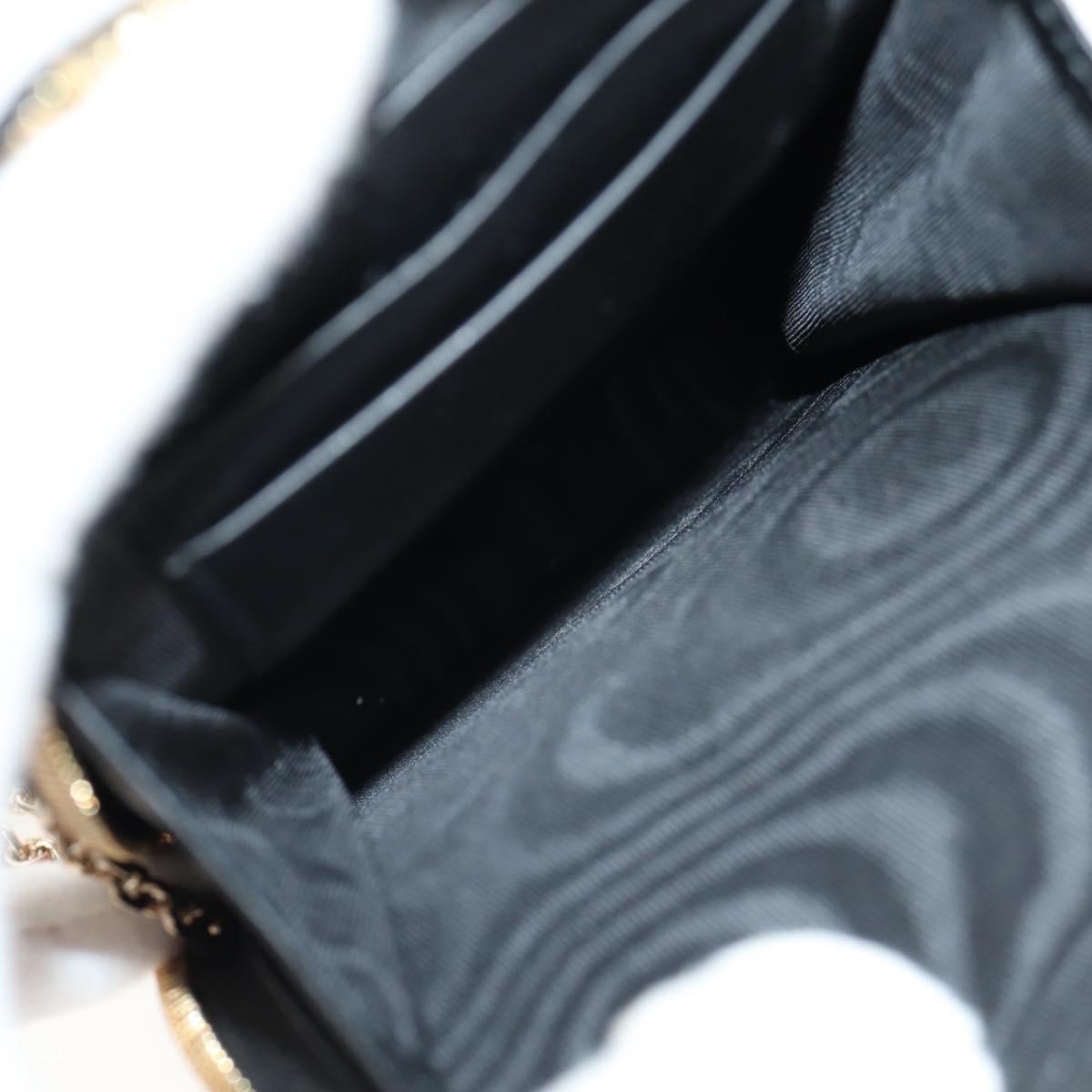 Christian Dior Chain Phone Pouch Leather 2way Red Gold Auth 147971M