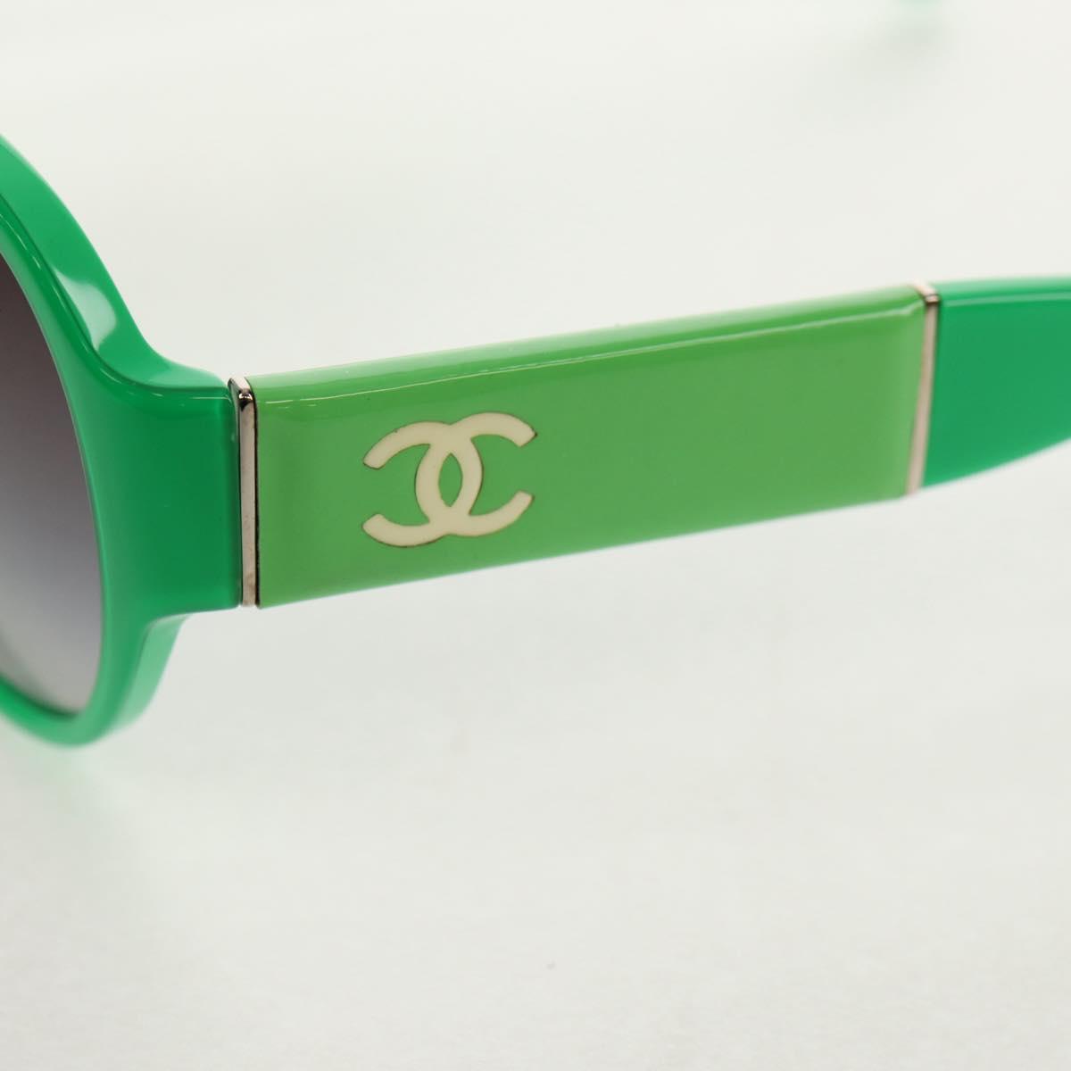 CHANEL COCO Mark Sunglasses Plastic Green 5229QA CC Auth 147976M