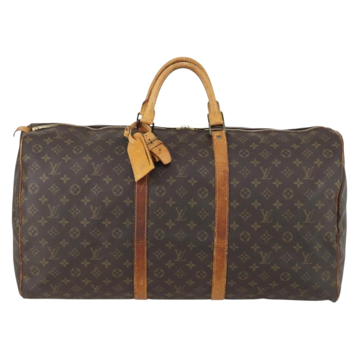 LOUIS VUITTON Monogram Keepall 60 Boston Bag M41422 LV Auth 147986