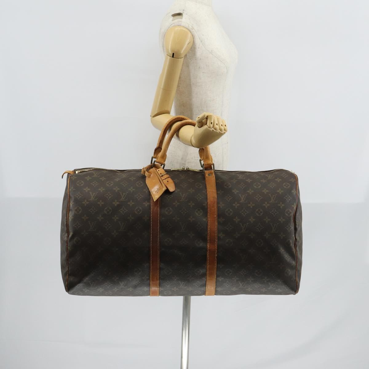 LOUIS VUITTON Monogram Keepall 60 Boston Bag M41422 LV Auth 147986