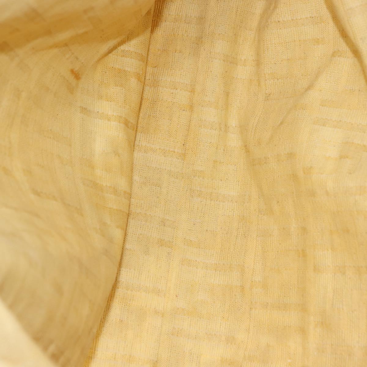 FENDI Zucca Canvas Tote Bag Beige Auth 148003