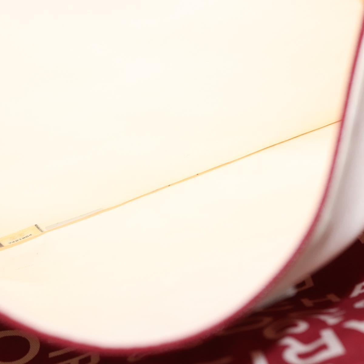 CHANEL Chain Bysy Line Tote Bag Canvas Red CC Auth 148004