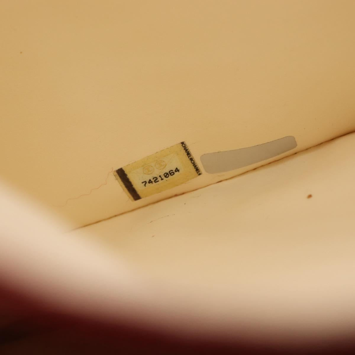 CHANEL Chain Bysy Line Tote Bag Canvas Red CC Auth 148004