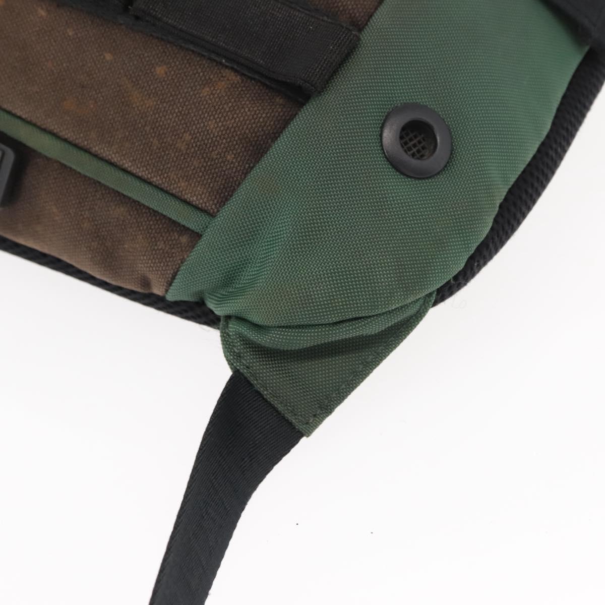 CHANEL Sports Line Backpack Canvas Brown CC Auth 148005