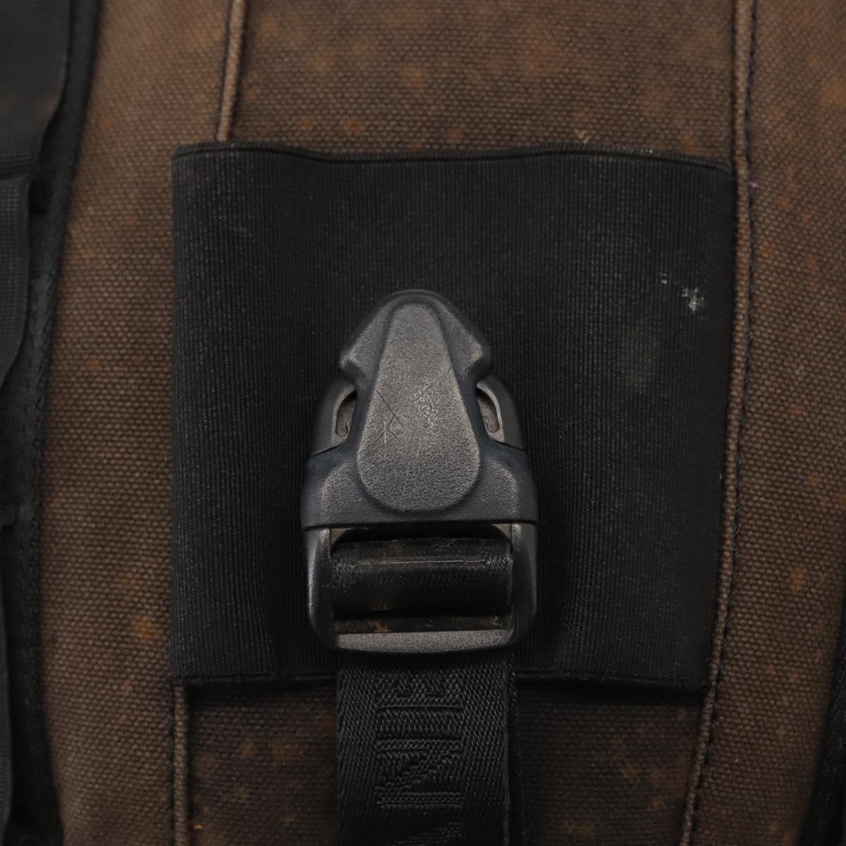 CHANEL Sports Line Backpack Canvas Brown CC Auth 148005