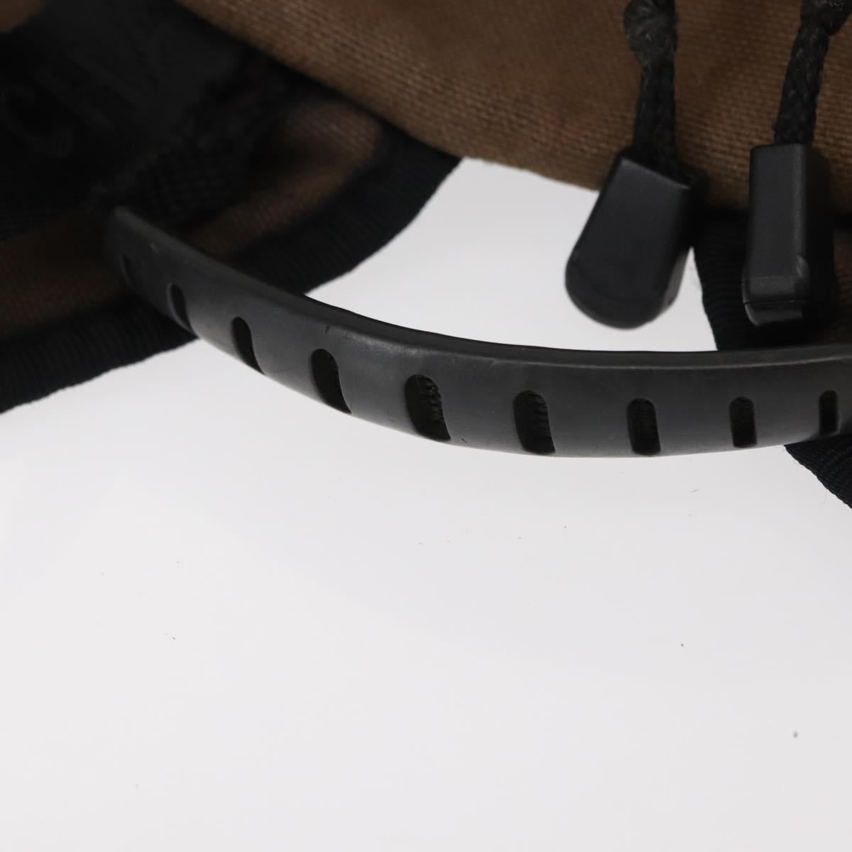 CHANEL Sports Line Backpack Canvas Brown CC Auth 148005