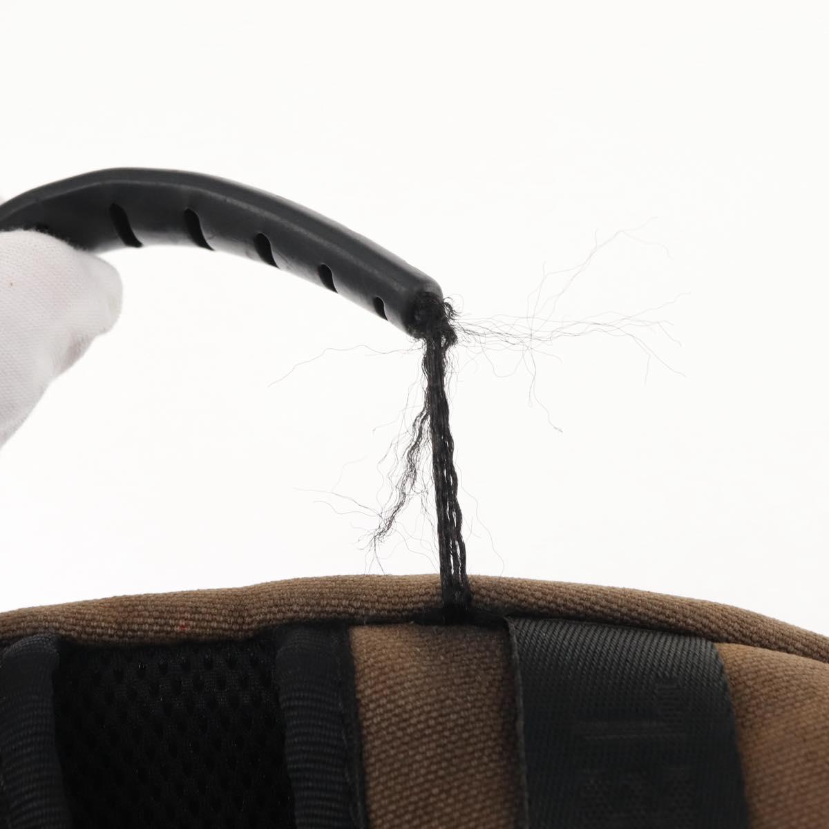 CHANEL Sports Line Backpack Canvas Brown CC Auth 148005