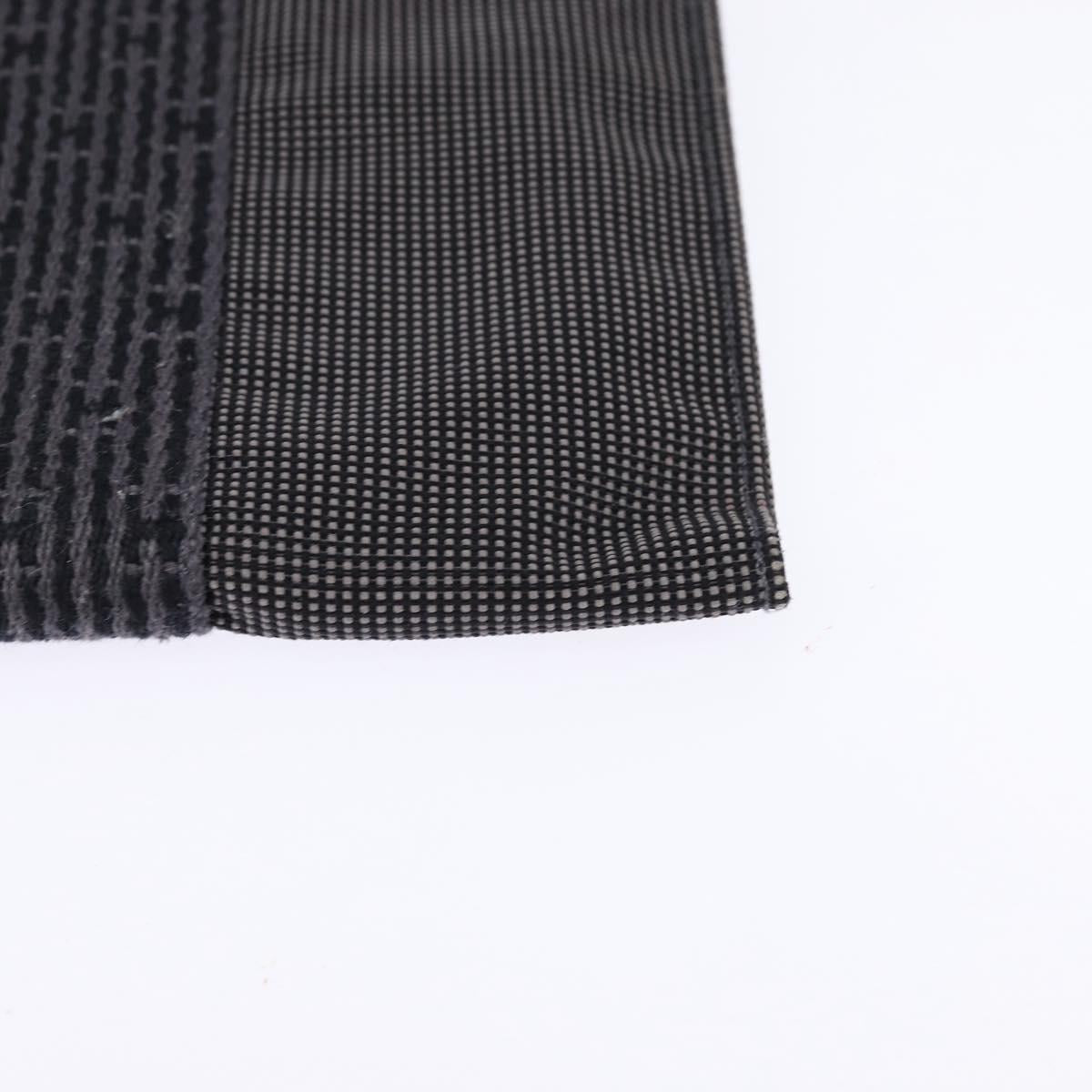 HERMES Pochette Her Line MM Shoulder Bag Canvas Gray Auth 148006