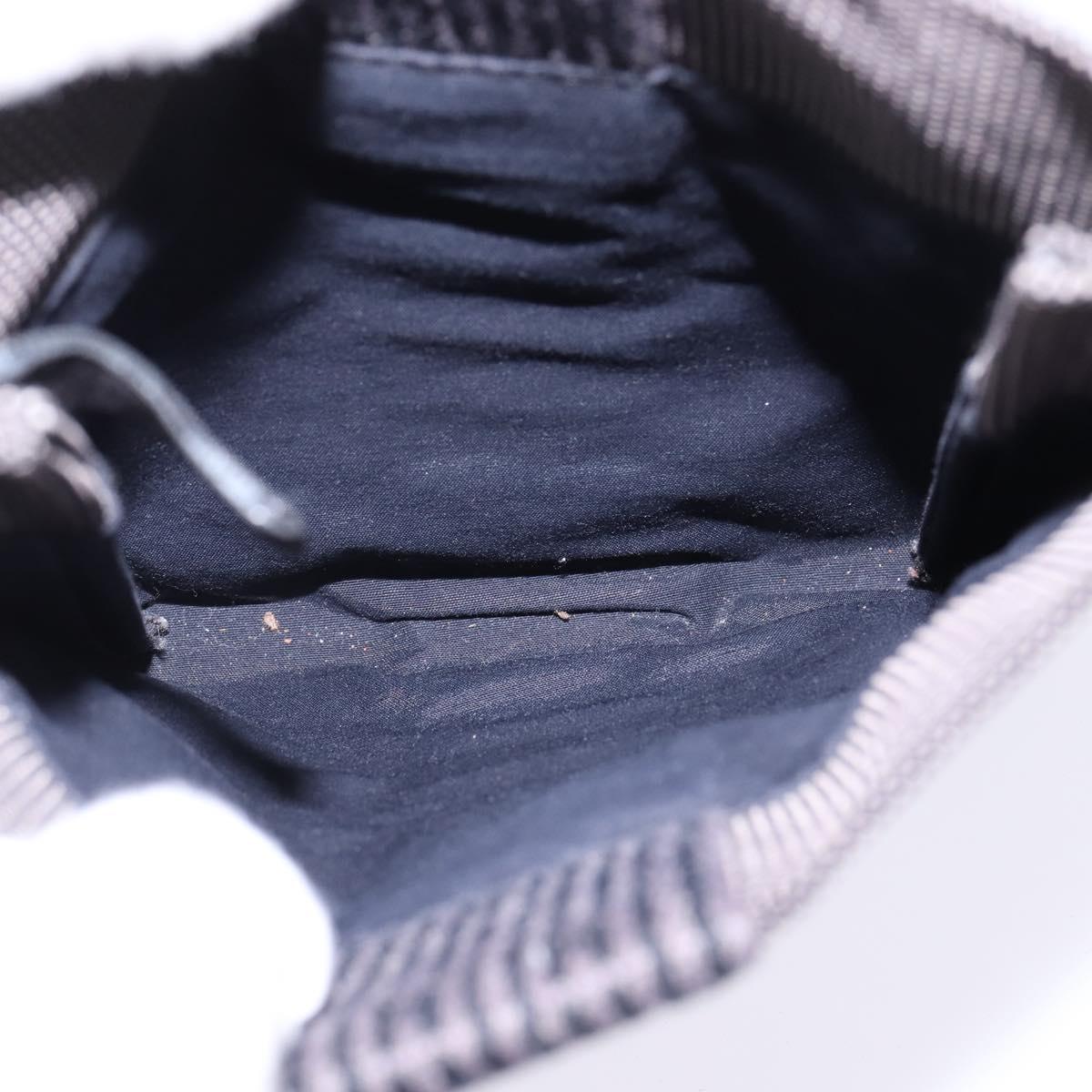 HERMES Pochette Her Line MM Shoulder Bag Canvas Gray Auth 148006