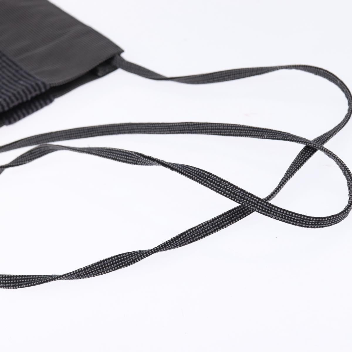 HERMES Pochette Her Line MM Shoulder Bag Canvas Gray Auth 148006