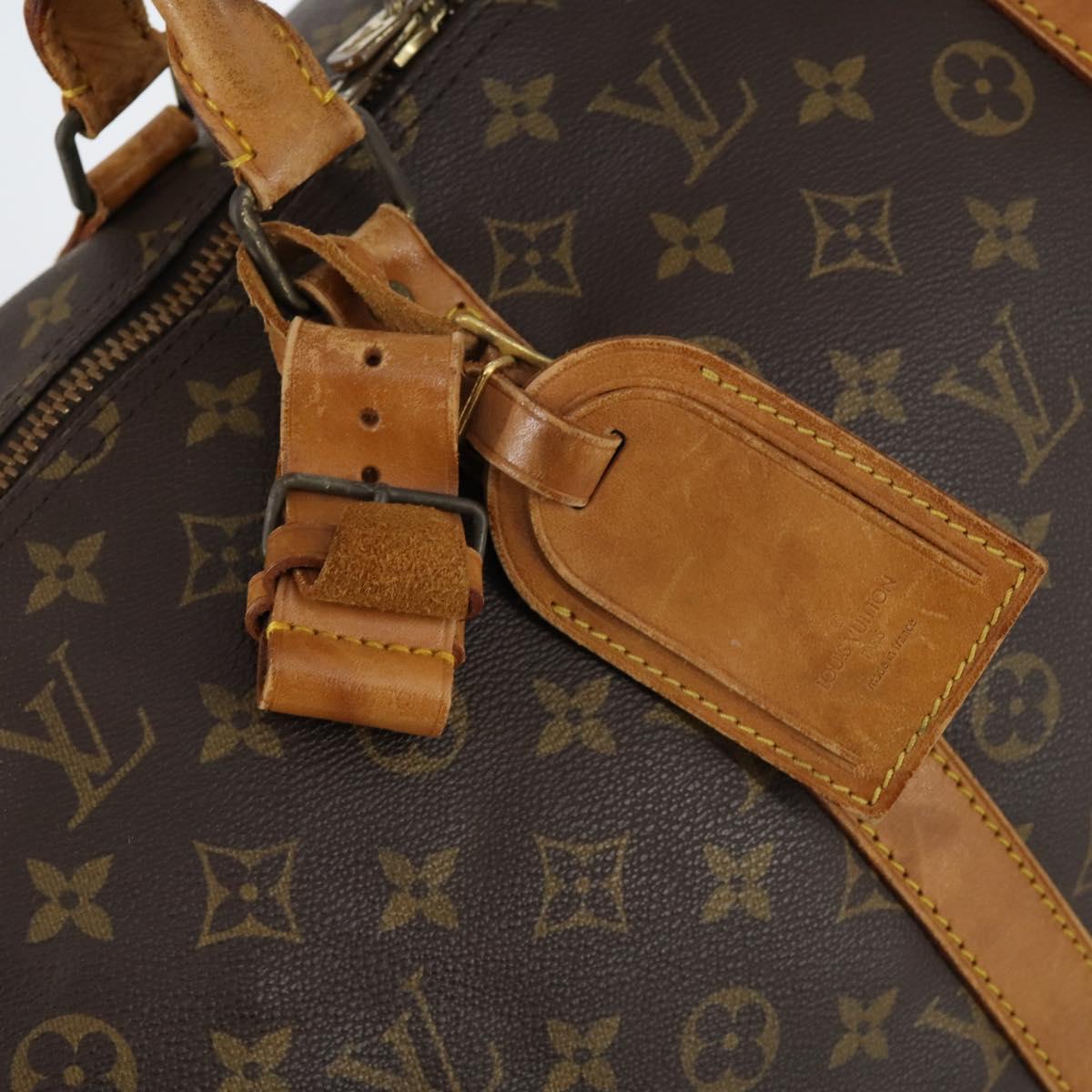 LOUIS VUITTON Monogram Keepall 55 Boston Bag M41424 LV Auth 148023