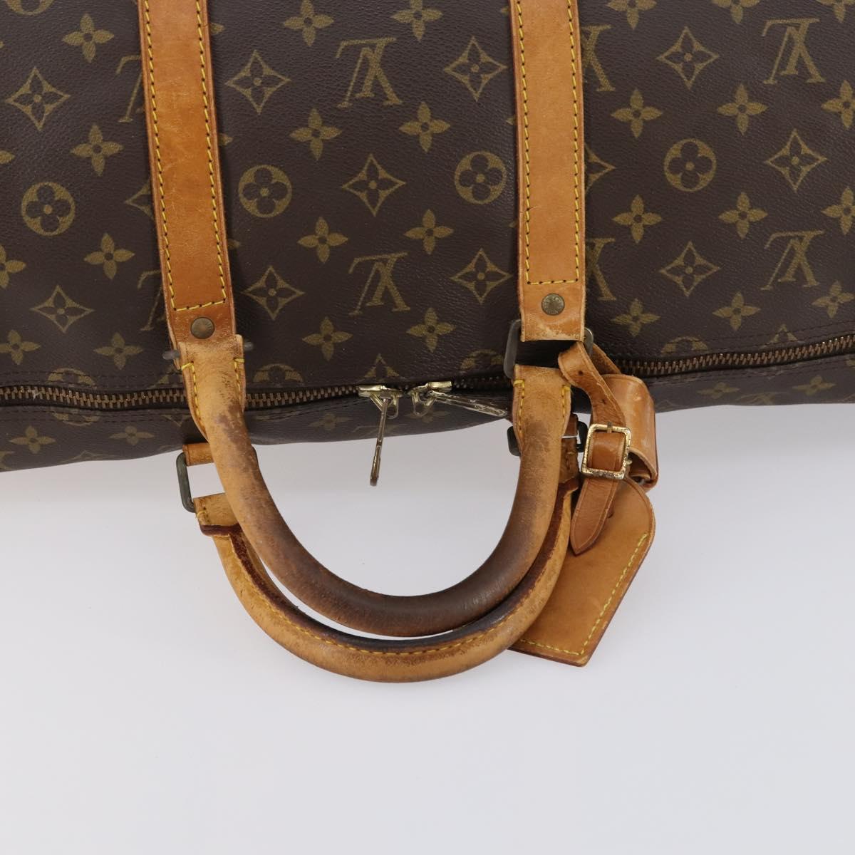 LOUIS VUITTON Monogram Keepall 55 Boston Bag M41424 LV Auth 148023