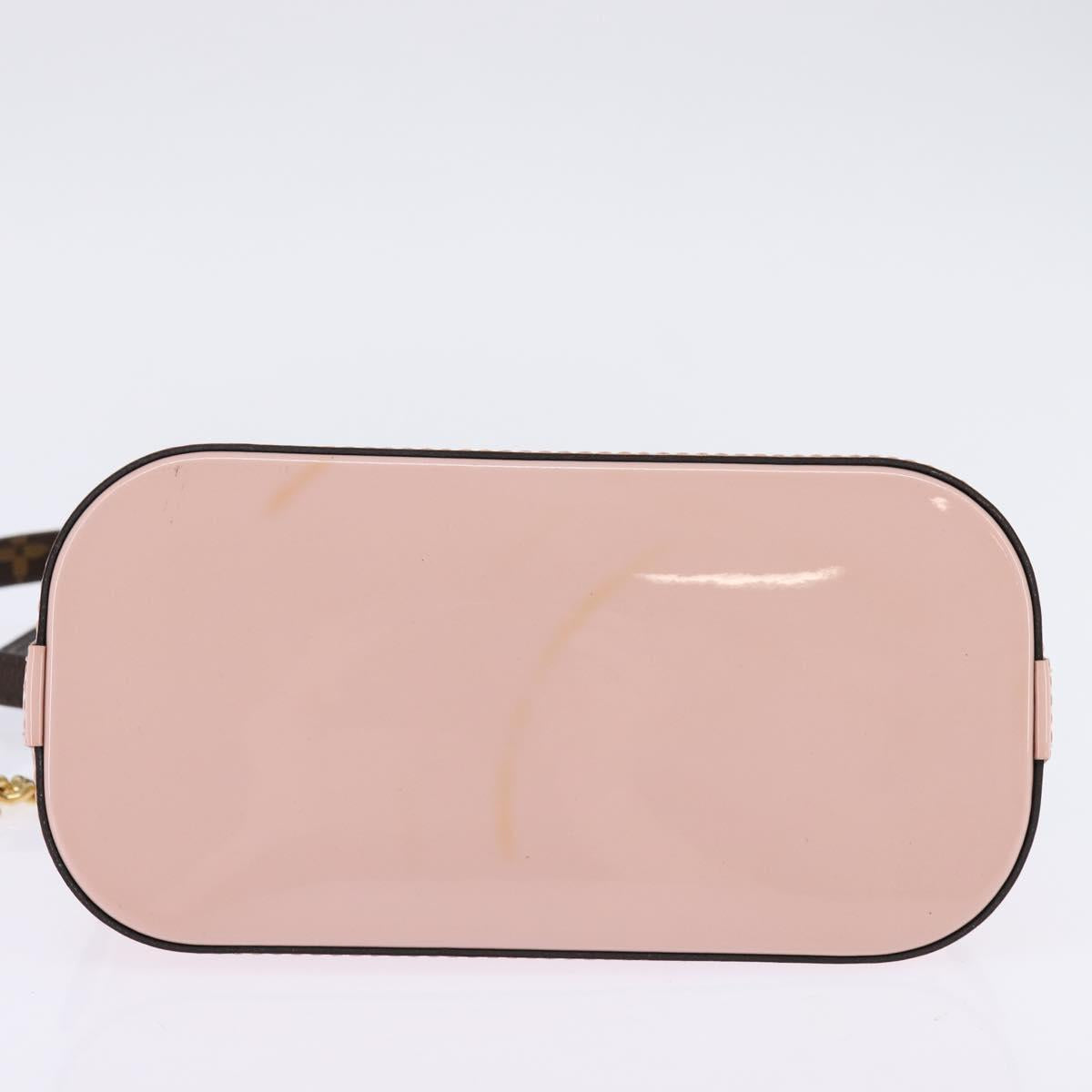 LOUIS VUITTON Vernis Alma MINI Bag 2way Pink Rose Valerine M52750 LV Auth 148026