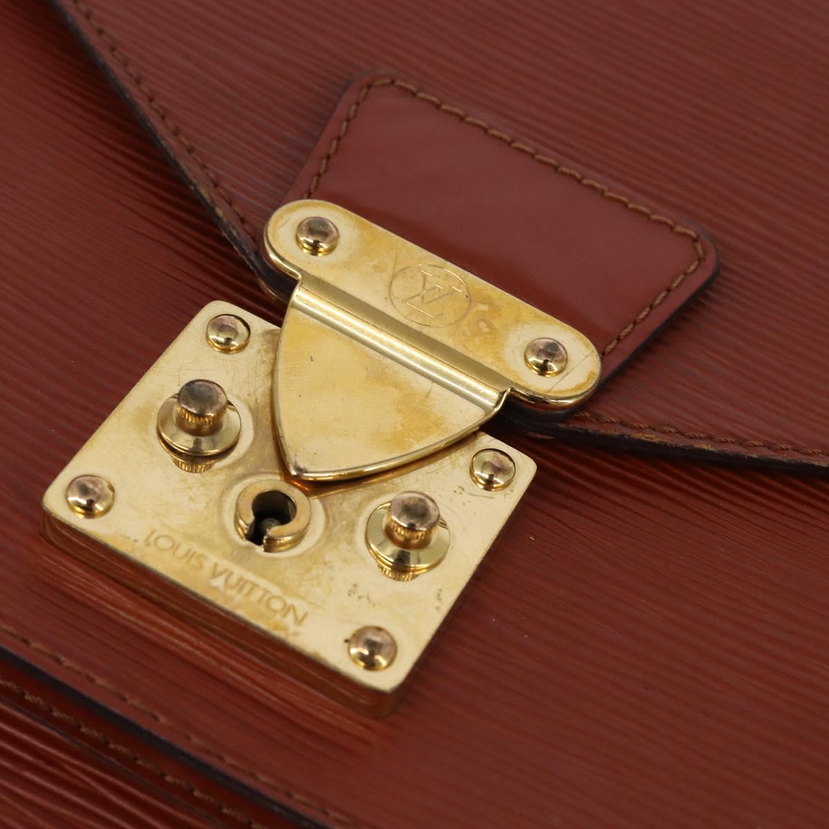 LOUIS VUITTON Epi Monceau 28 Hand Bag Brown M52123 LV Auth 148027