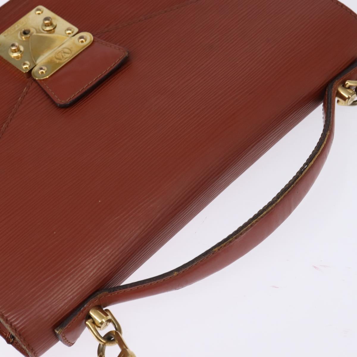 LOUIS VUITTON Epi Monceau 28 Hand Bag Brown M52123 LV Auth 148027