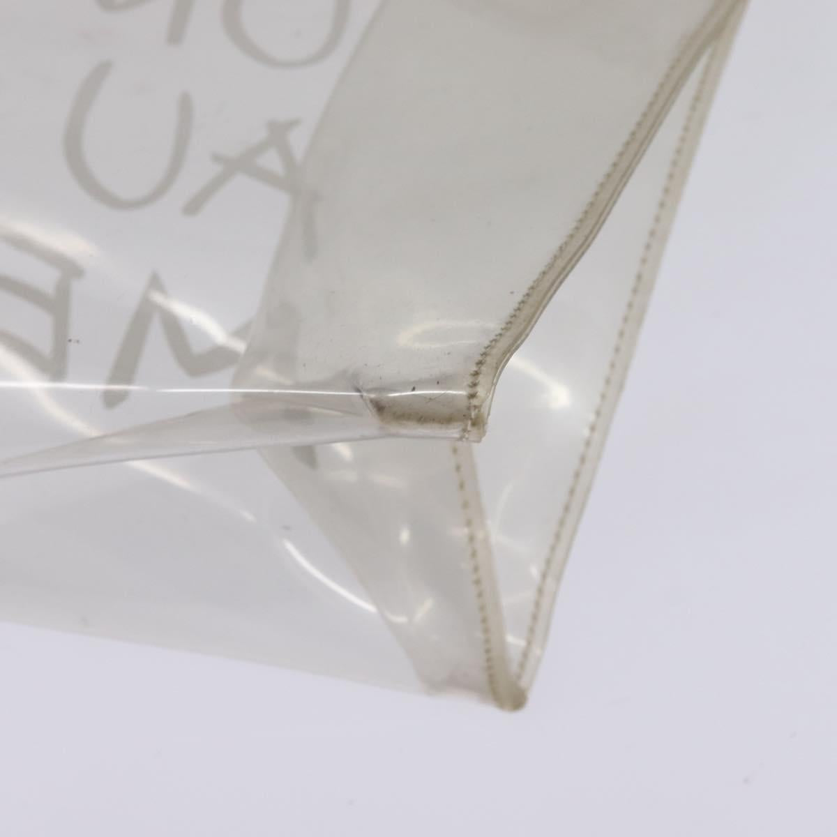 HERMES Vinyl Kelly Hand Bag Clear Auth 148034