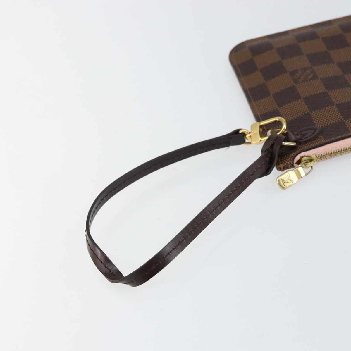 LOUIS VUITTON Damier Ebene Neverfull MM Pouch Pouch LV Auth 148039
