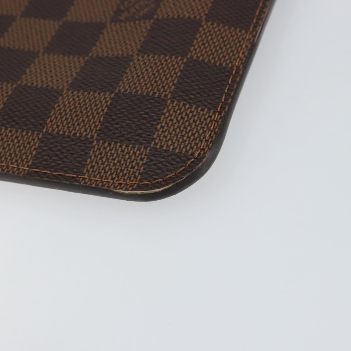 LOUIS VUITTON Damier Ebene Neverfull MM Pouch Pouch LV Auth 148039