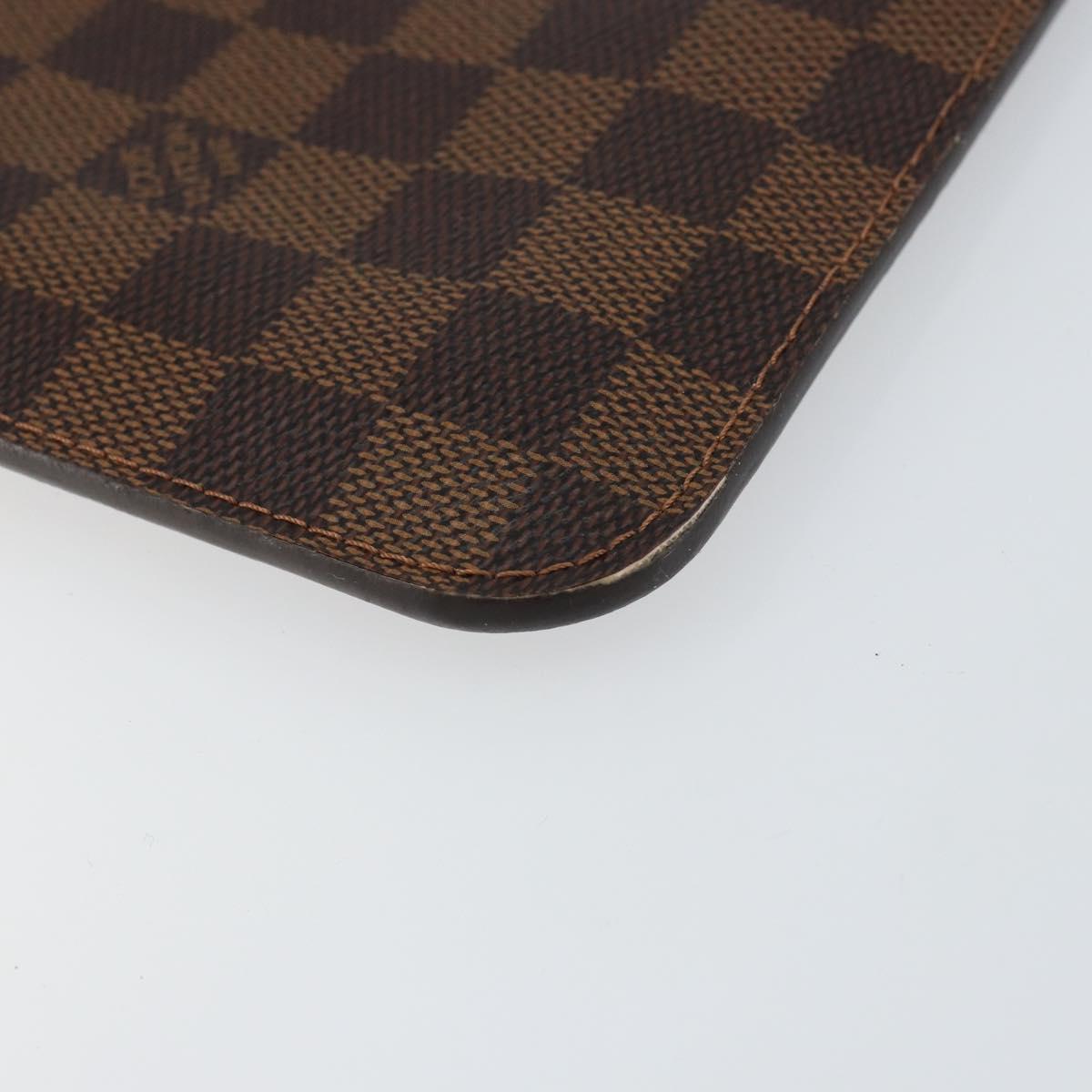 LOUIS VUITTON Damier Ebene Neverfull MM Pouch Pouch LV Auth 148039