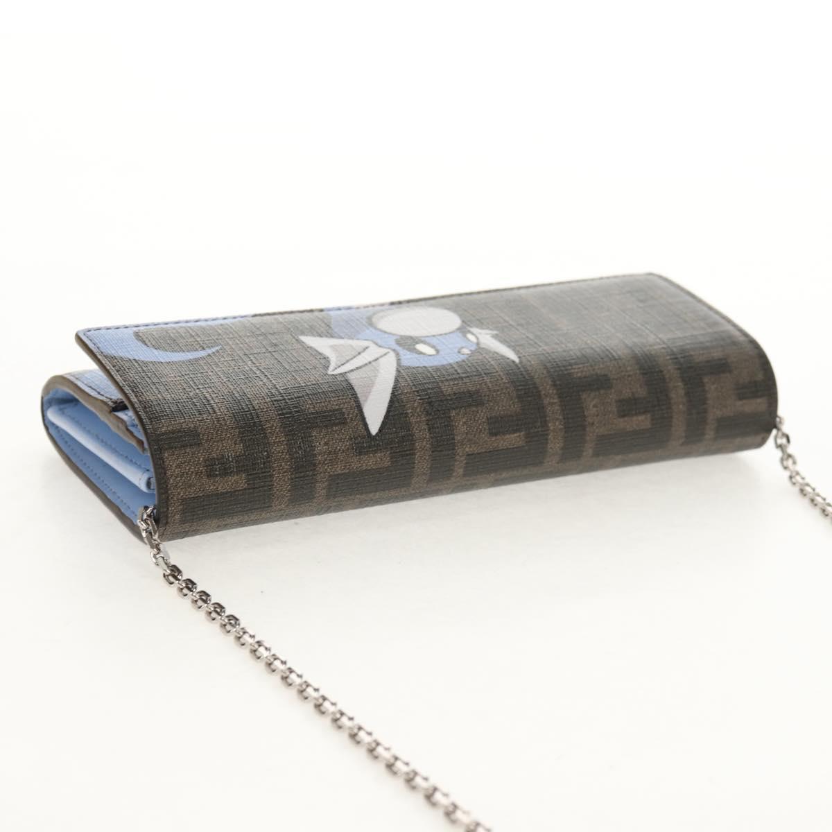 FENDI FRGMT x POKÉMON Wallet Zucca Canvas Shoulder Bag Black Auth 148040SM