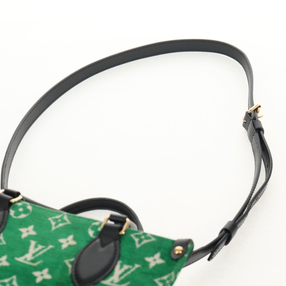 LOUIS VUITTON Monogram Jacquard Velvet On The Go PM Bag M46216 LV Auth 148041SM