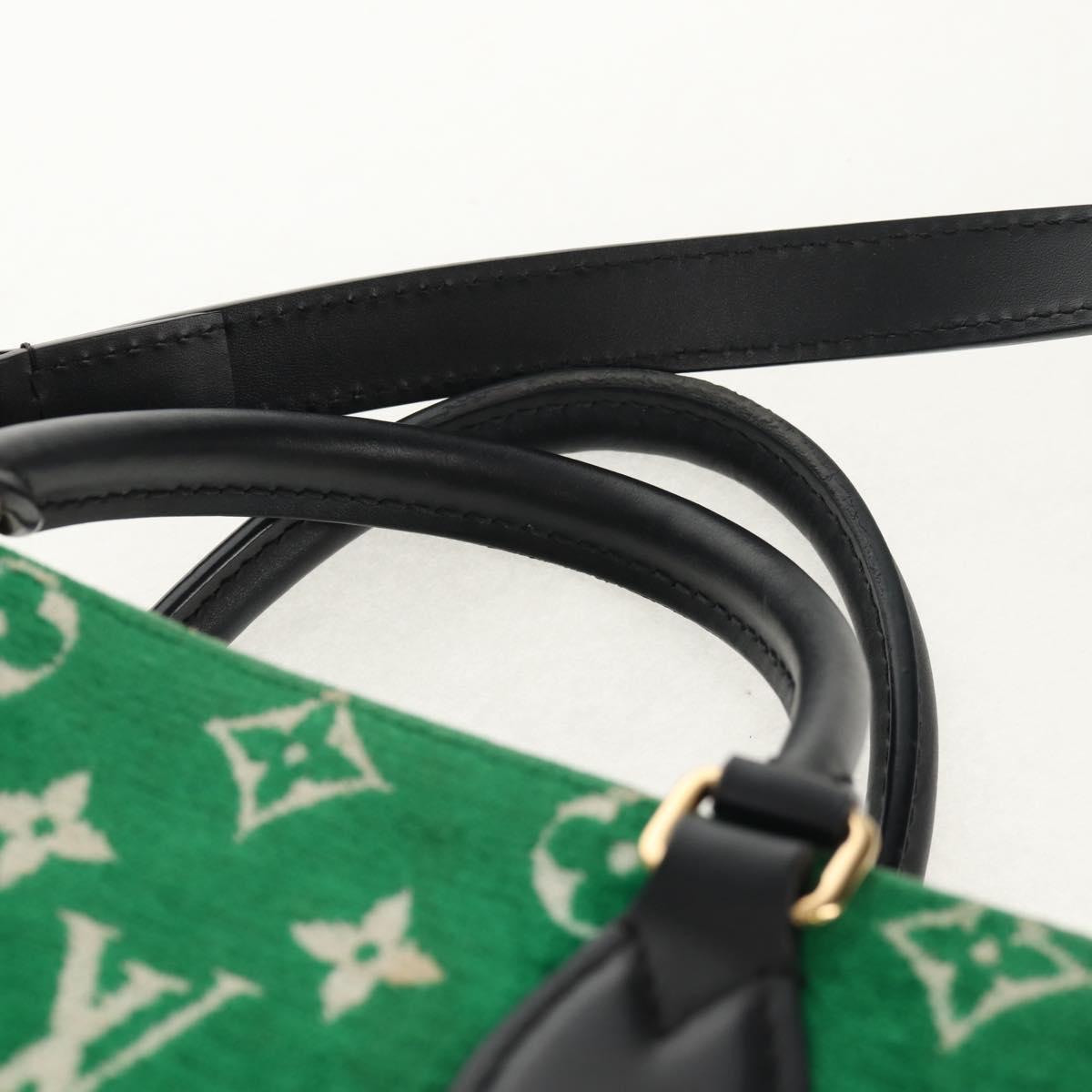 LOUIS VUITTON Monogram Jacquard Velvet On The Go PM Bag M46216 LV Auth 148041SM
