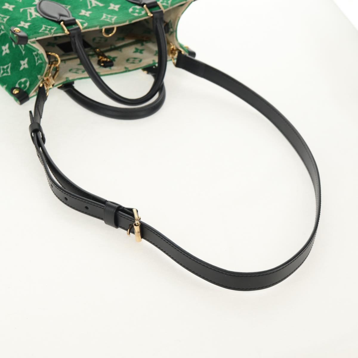 LOUIS VUITTON Monogram Jacquard Velvet On The Go PM Bag M46216 LV Auth 148041SM