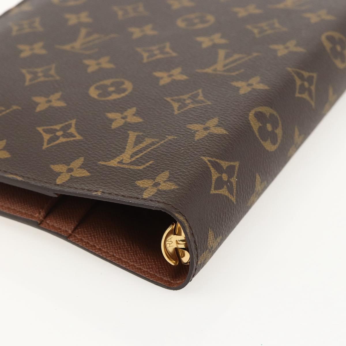 LOUIS VUITTON Monogram Agenda GM Day Planner Cover R20006 LV Auth 148056