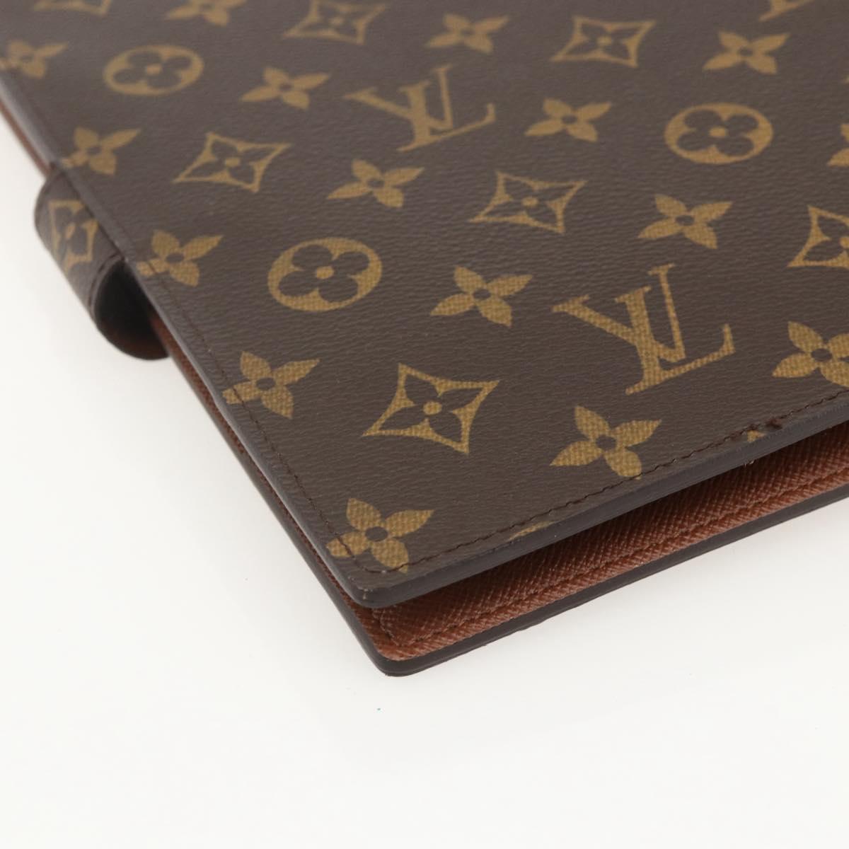 LOUIS VUITTON Monogram Agenda GM Day Planner Cover R20006 LV Auth 148056