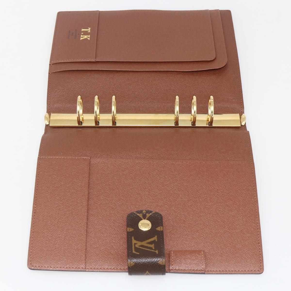 LOUIS VUITTON Monogram Agenda GM Day Planner Cover R20006 LV Auth 148056