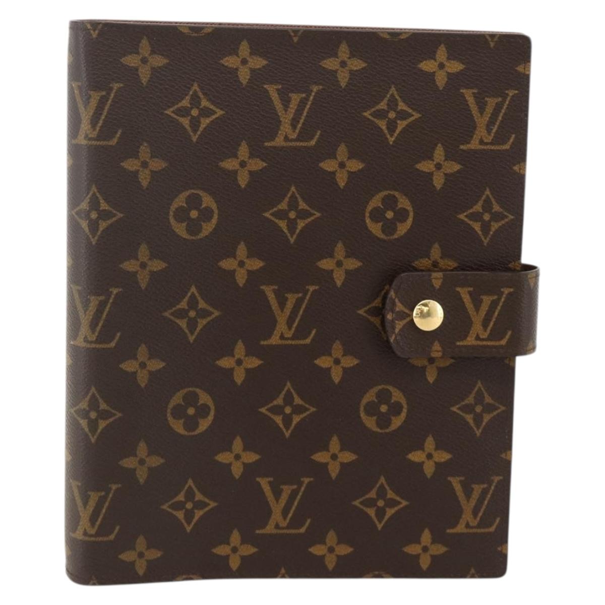 LOUIS VUITTON Monogram Agenda GM Day Planner Cover R20006 LV Auth 148056