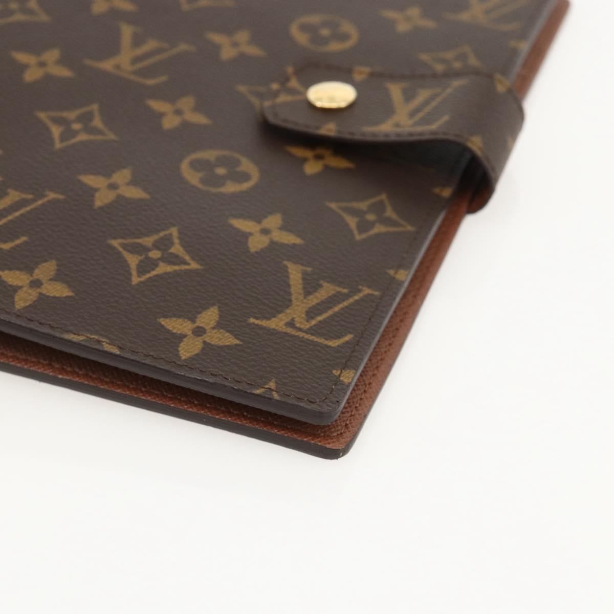 LOUIS VUITTON Monogram Agenda GM Day Planner Cover R20006 LV Auth 148056